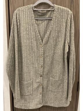 Womens Brown Button Up Cardigan Size XXL